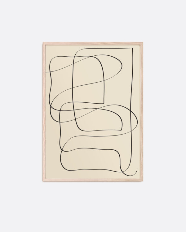 art print created with oneline drawing