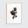 oak frame with a black art print with the title Selected Blacks 03