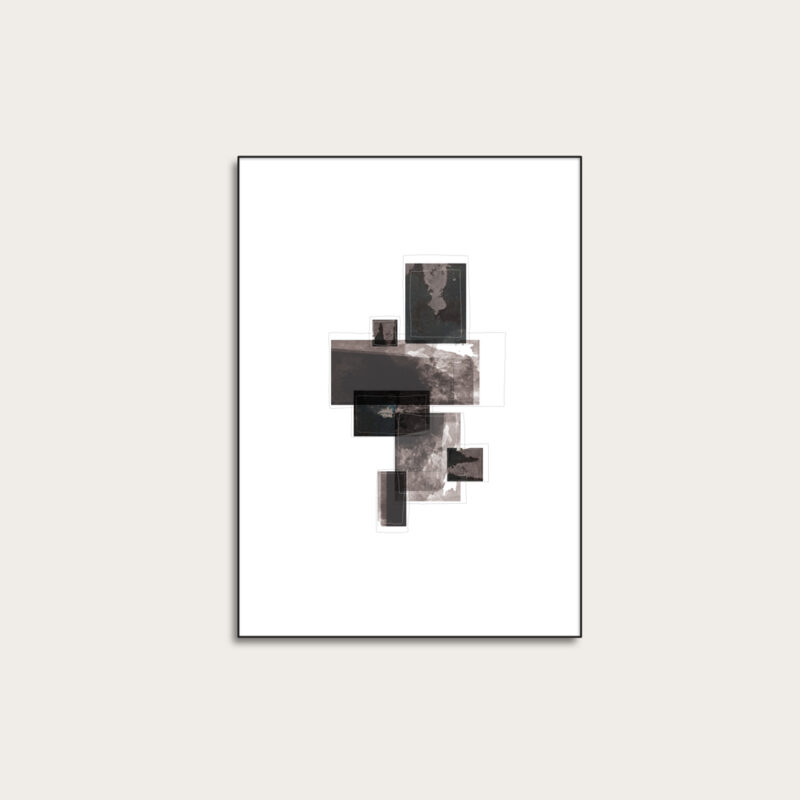 black thin frame with a black art print with the title Selected Blacks 03