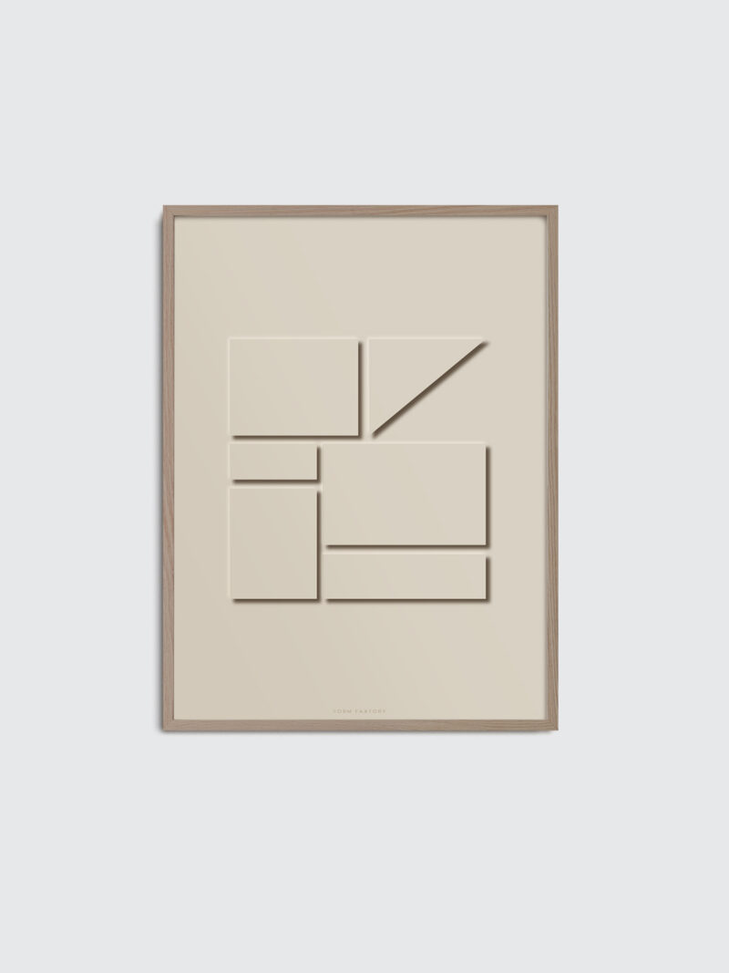 Monochrome 01 art print, in a beige color