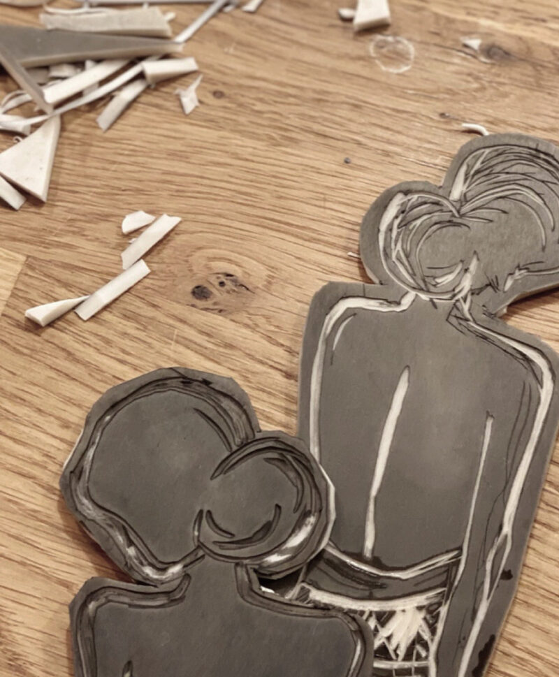 E linocut proces