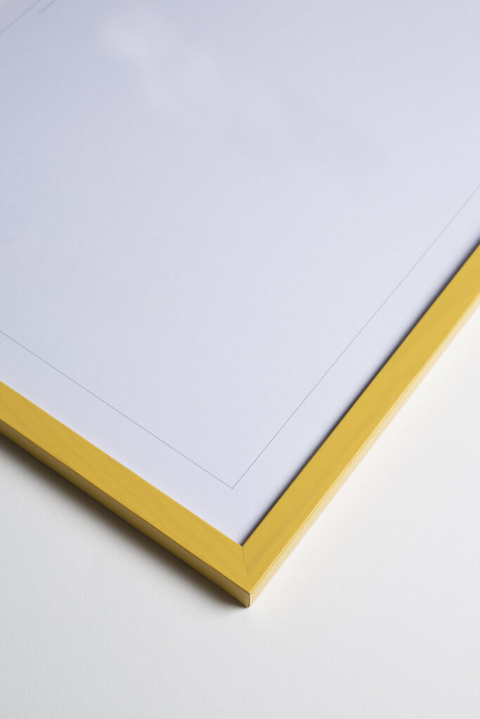 Yellow Wood Frame Solid wood frame in a clear yellow color