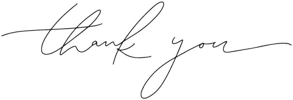 beautiful text font saying thank you