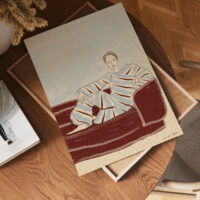 Sofa Burgundy art print