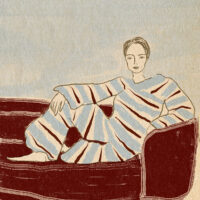 Sofa Burgundy art print