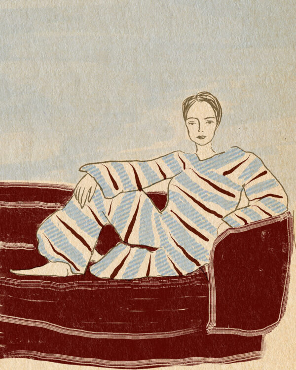 Sofa Burgundy art print