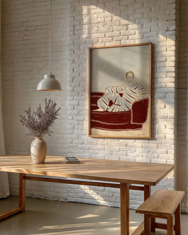 Sofa Burgundy art print