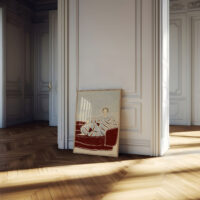 Sofa Burgundy art print
