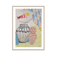 Wild at Heart art print in Rose wood frame