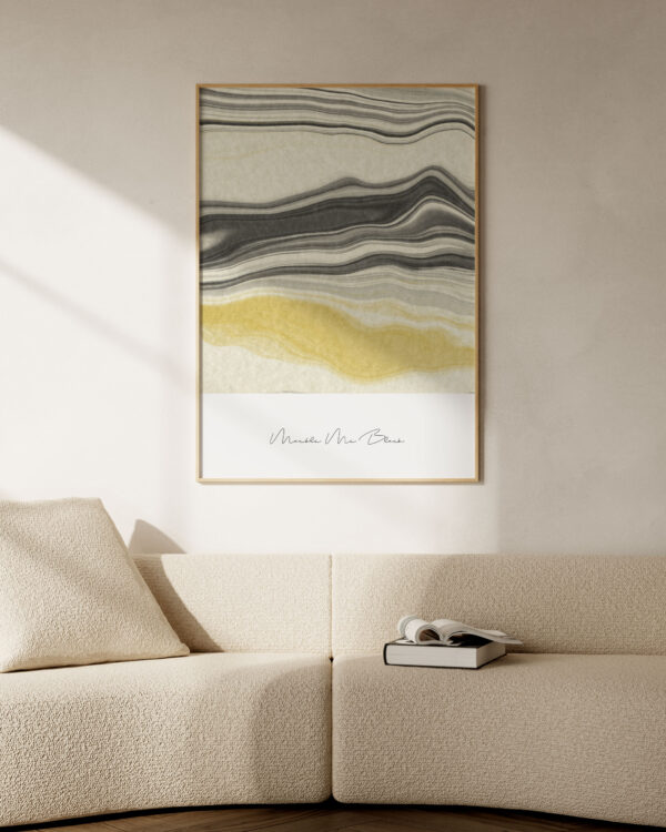 Marble Me Black art print