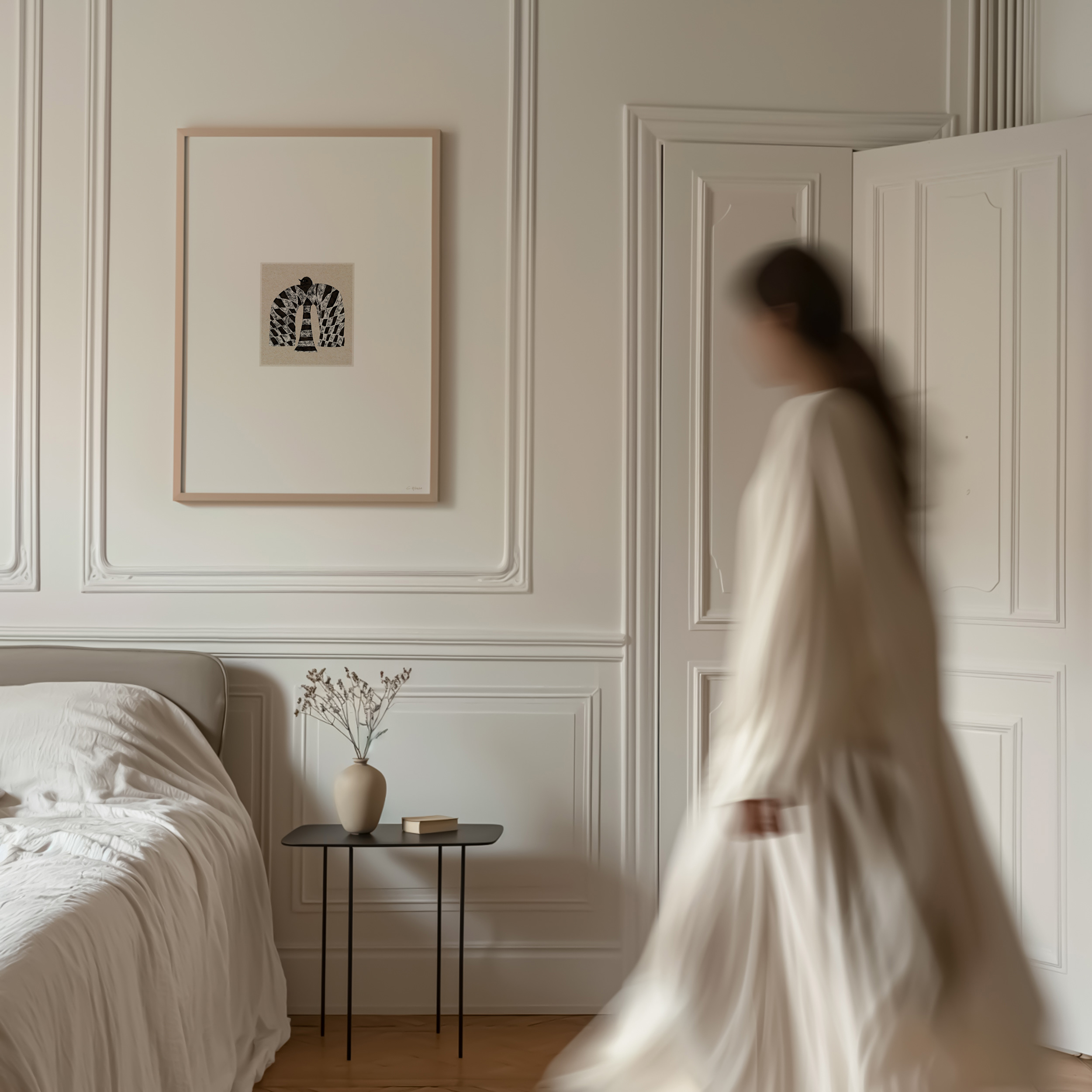 Big Bird Black art print