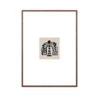 Big Bird Black in Dark oak frame